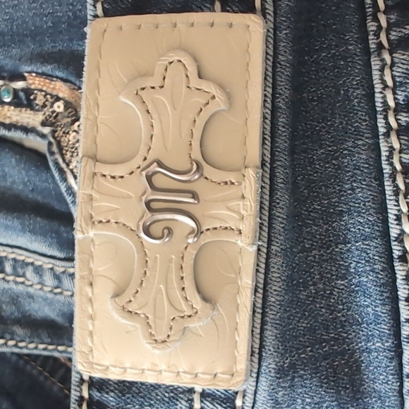 Miss Me Blue Boot Cut Jeans with Embellished Pockets 29 X 32 - Picture 10 of 10
